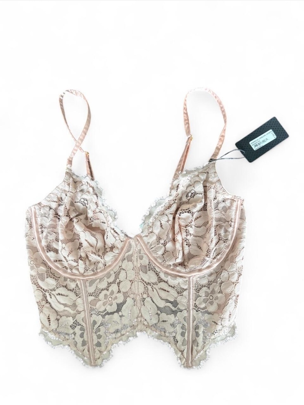 Cosabella Lace Longline Bralette - Blush Pink by